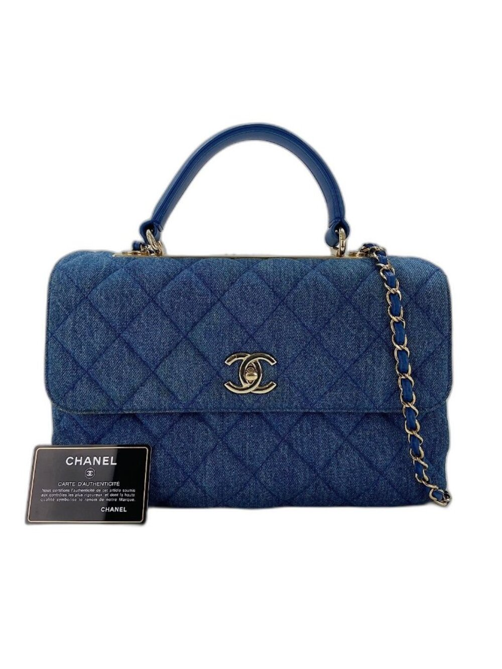 Chanel Handbag Quilted Blue